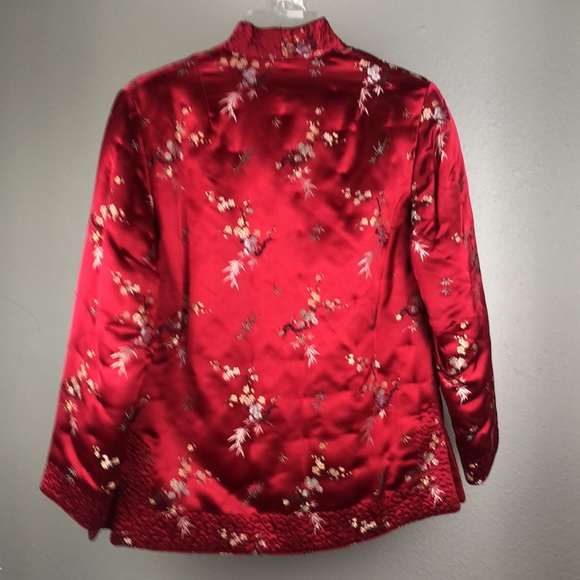 Authentic Vintage Chinese Satin Mandarin collar fully lined Possibly reversible - Picture 6 of 8